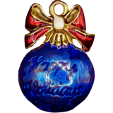 Happy Holidays Ornament - Hand Painted #2747HPBL