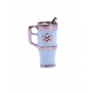 Pastel Blue Flower Tumbler - Hand Painted #6603HPPB Pastel Blue Flower Tumbler - Hand Painted #6603HPPB