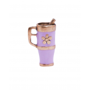 Pastel Purple Flower Tumbler - Hand Painted #6603HPPL Pastel Purple Flower Tumbler - Hand Painted #6603HPPL