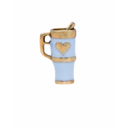 Pastel Blue Heart Tumbler - Hand Painted #6604HPPB Pastel Blue Heart Tumbler - Hand Painted #6604HPPB