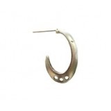 Angular Edge Hoop Earring #2404P