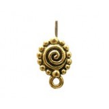 Beaded Edge Spiral Earring Top #3437P Beaded Edge Spiral Earring Top #3437P
