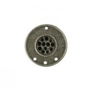 Border Rimmed Disk Connector - For Stones #4449 Border Rimmed Disk Connector - For Stones #4449