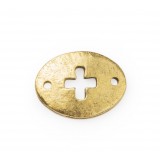 Cross Cut-out Oval Disk Connector (2-Holes) #6592