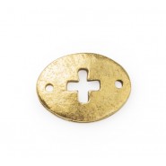 Cross Cut-out Oval Disk Connector (2-Holes) #6592 Cross Cut-out Oval Disk Connector (2-Holes) #6592
