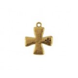 Cross with Engraved Fleur De Lis #6212