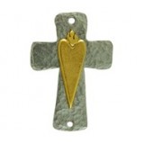 Cross with Sacred Heart -2-Tone #6328