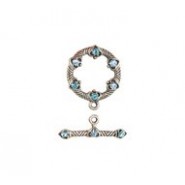 Etched Gothic Toggle Set - with Stones #4188ST Etched Gothic Toggle Set - with Stones #4188ST