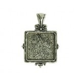 Fancy Square Bezel with Bail (22mm) #6420 Fancy Square Bezel with Bail (22mm) #6420