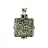 Fancy Square Bezel with Bail (22mm) #6420 Fancy Square Bezel with Bail (22mm) #6420