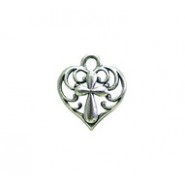 Filigree Heart with Cross #3502