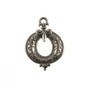 Fleur De Lis On Round Open Ornament #6136 Fleur De Lis On Round Open Ornament #6136