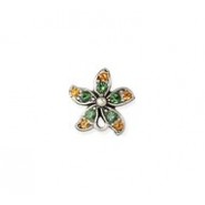 Flower Earring Top - with Stones #4066P Flower Earring Top - with Stones #4066P