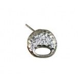 Hammered Lunate Earring Top #4138P Hammered Lunate Earring Top #4138P