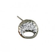 Hammered Lunate Earring Top #4138P