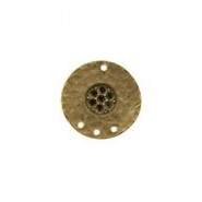 Hammered Textured Disk Connector - For Stones #4321 Hammered Textured Disk Connector - For Stones #4321