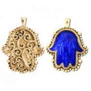 Chamsa Pendant - Hand Painted #6035HP Chamsa Pendant - Hand Painted #6035HP