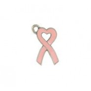Heart Awareness Ribbon-Pink - Hand Painted #3416HP Heart Awareness Ribbon-Pink - Hand Painted #3416HP
