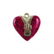 Heart with Zipper - Hand Painted #6064HP Heart with Zipper - Hand Painted #6064HP