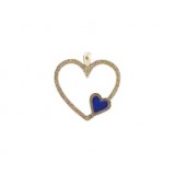 Open Heart Pendant (Large) - Hand Painted #6079HP Open Heart Pendant (Large) - Hand Painted #6079HP