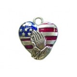 Patriotic Heart - Hand Painted #2594HP