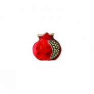 Pomegranate Bead - Hand Painted #4613HP