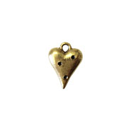Heart Charm - with Holes For Crystals #6560