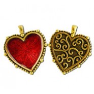 Heart Pendant - Hand Painted #6034HP Heart Pendant - Hand Painted #6034HP