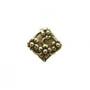 Raised Flower Square Bead #2163 Raised Flower Square Bead #2163