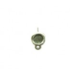 Riverstone Setting Earring Top with Loop #1722P Riverstone Setting Earring Top with Loop #1722P