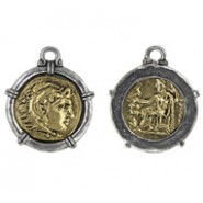 Roman Coin In Bezel- 2-Tone #6377