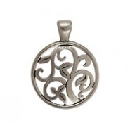 Round Ornate Pendant- Open-Vine Motif #6431 Round Ornate Pendant- Open-Vine Motif #6431