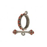 Round Toggle Set - with Stones #4457ST Round Toggle Set - with Stones #4457ST