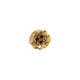 Ruffled Round Eartop - with Post For Stones #6439 Ruffled Round Eartop - with Post For Stones #6439