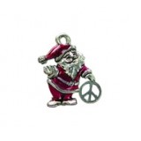 Santa Holding Peace Sign - Hand Painted #3262HP