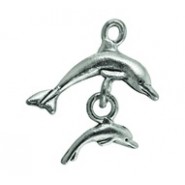 Dolphin with Calf - Self Linker #3487SL Dolphin with Calf - Self Linker #3487SL