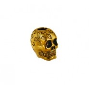 Skull Bead with Decorative Leaf Motif #6254 Skull Bead with Decorative Leaf Motif #6254