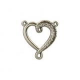 Sprinkle Textured Heart Connector #4505