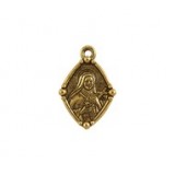 St. Therese with Cross Diamond Shape Medallion #6391
