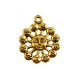 Sun with Zodiac - with Stones #2372ST