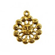 Sun with Zodiac - with Stones #2372ST Sun with Zodiac - with Stones #2372ST