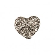 Textured Heart Bead #6511