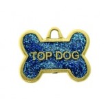 "Top Dog" Dog Tag with Glitter #4533GL
