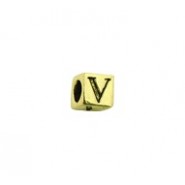 'V' Block Letter Bead #V_BL 'V' Block Letter Bead #V_BL